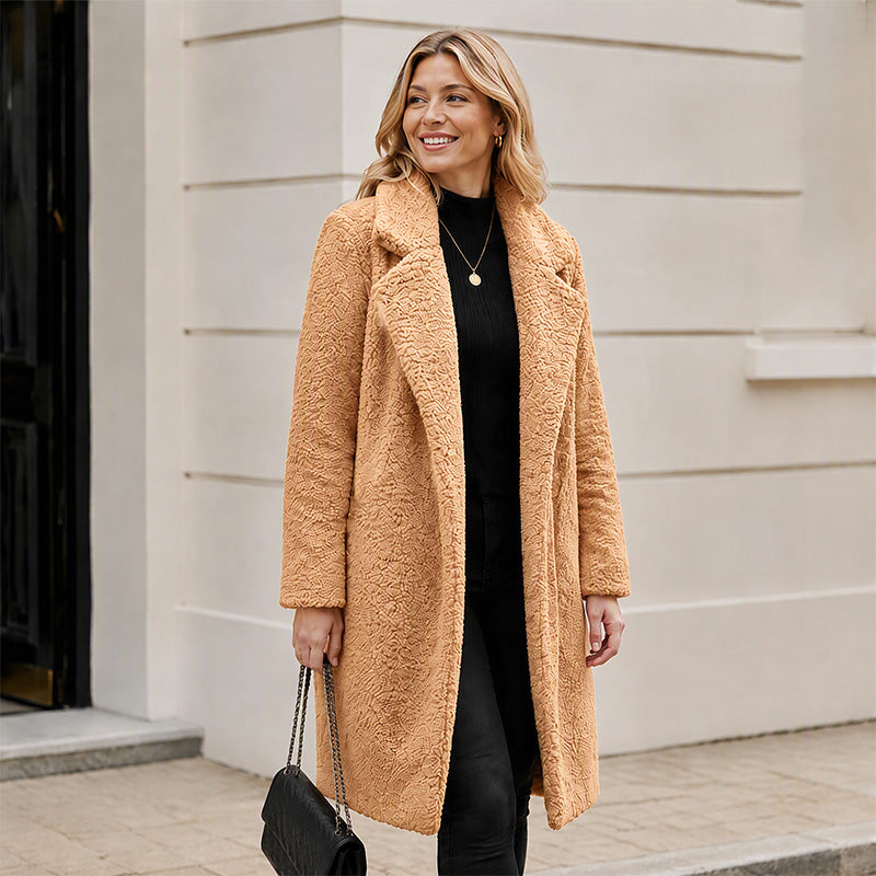 Women's Mid-Long Lambswool Coat