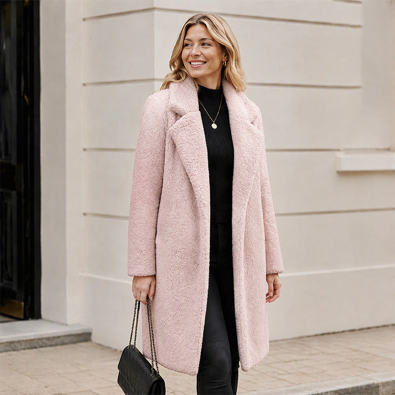 Women's Mid-Long Lambswool Coat