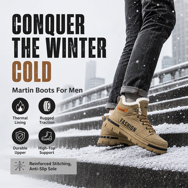 Men's Non-Slip Warm-Lined Martin Boots