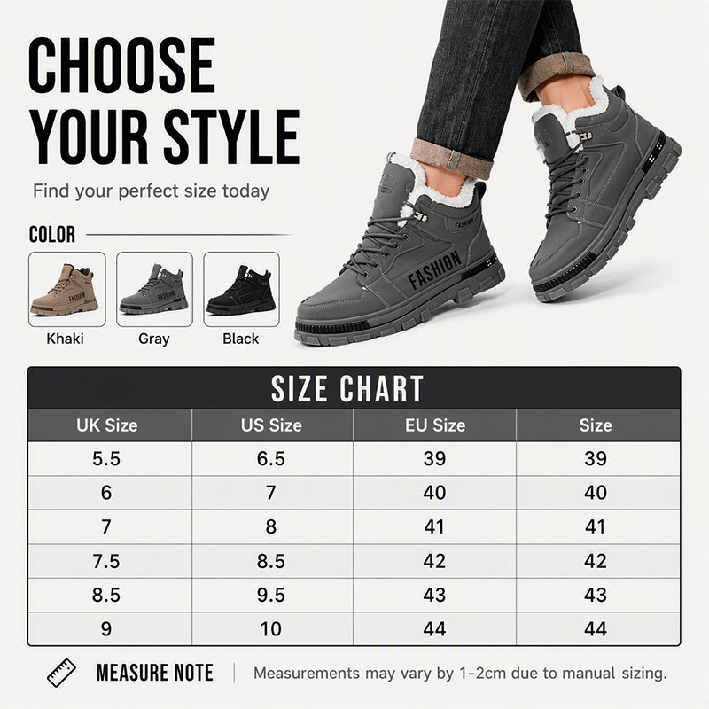 Men's Non-Slip Warm-Lined Martin Boots