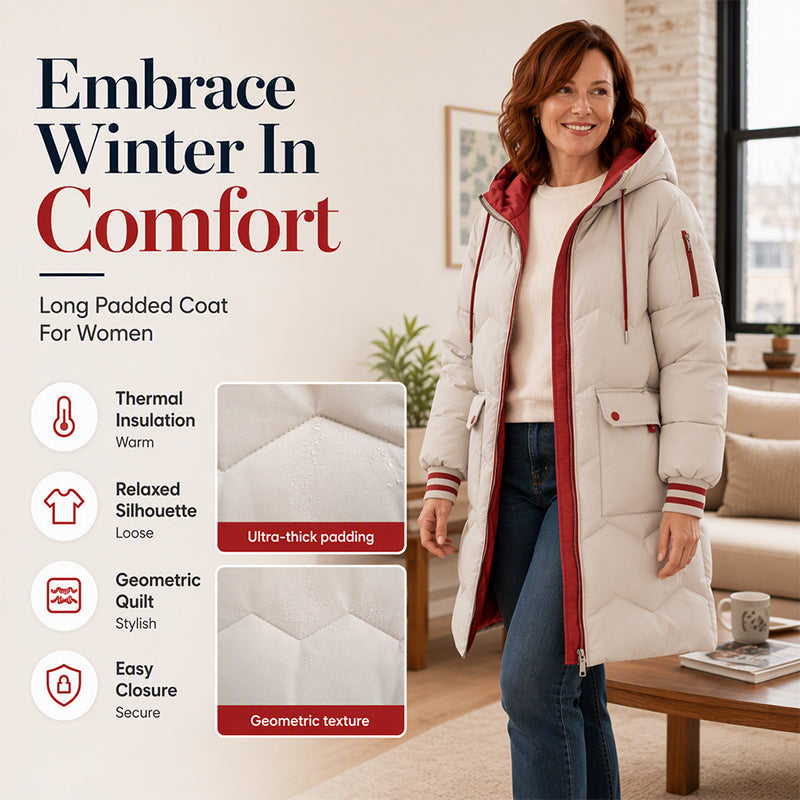 Women's Mid-Long Hooded Puffer Coat