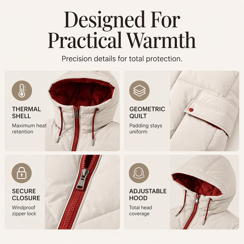 Women's Mid-Long Hooded Puffer Coat