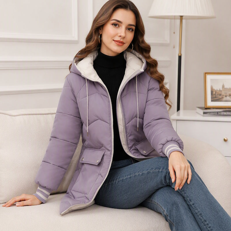 Women's Mid-Long Hooded Puffer Coat