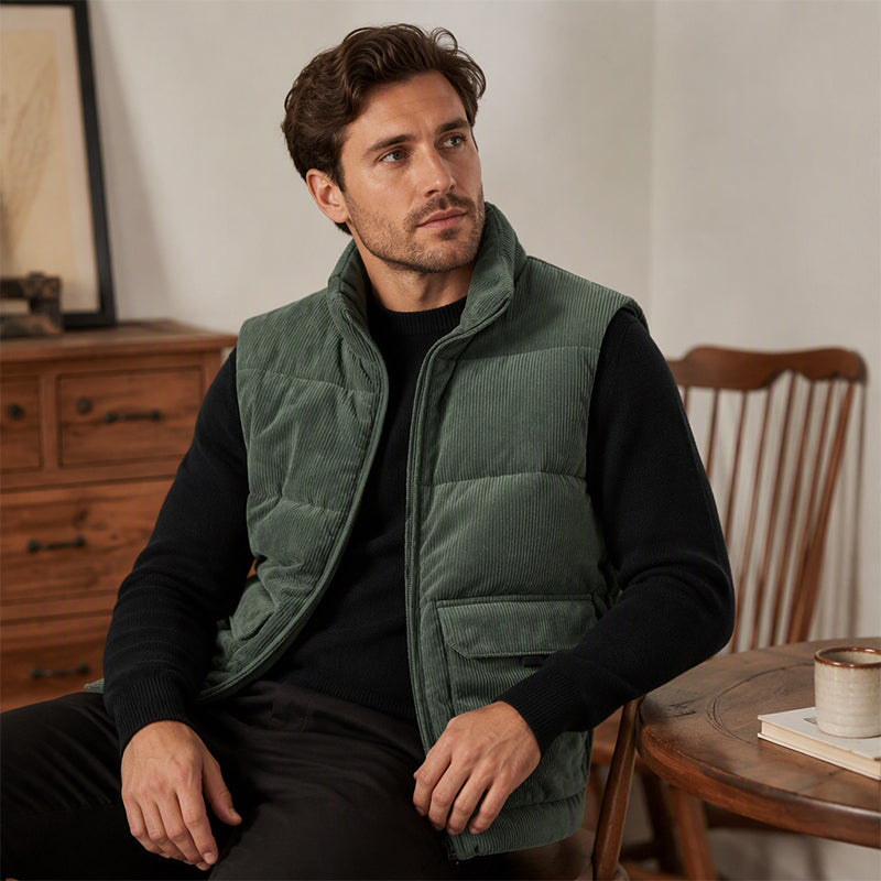 Men's Thickened Corduroy Padded Vest