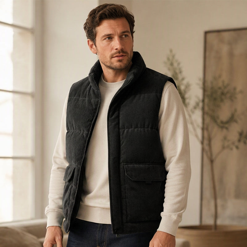 Men's Thickened Corduroy Padded Vest