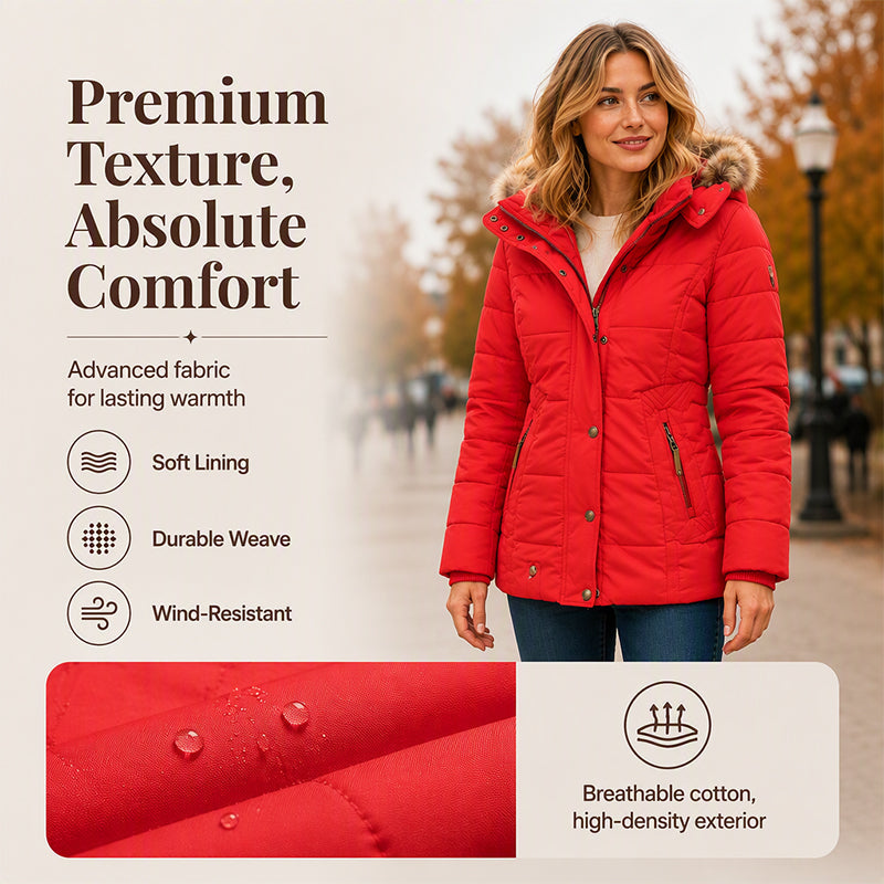 Women's Slim-Fit Hooded Padded Jacket