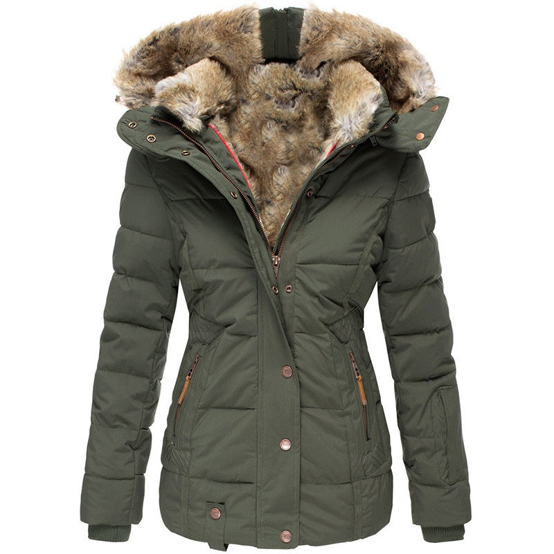 Women's Slim-Fit Hooded Padded Jacket