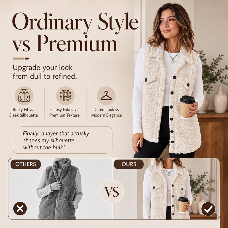 Women's Winter Cozy Lapel Collar Vest