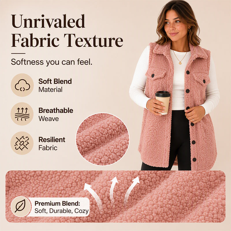 Women's Winter Cozy Lapel Collar Vest