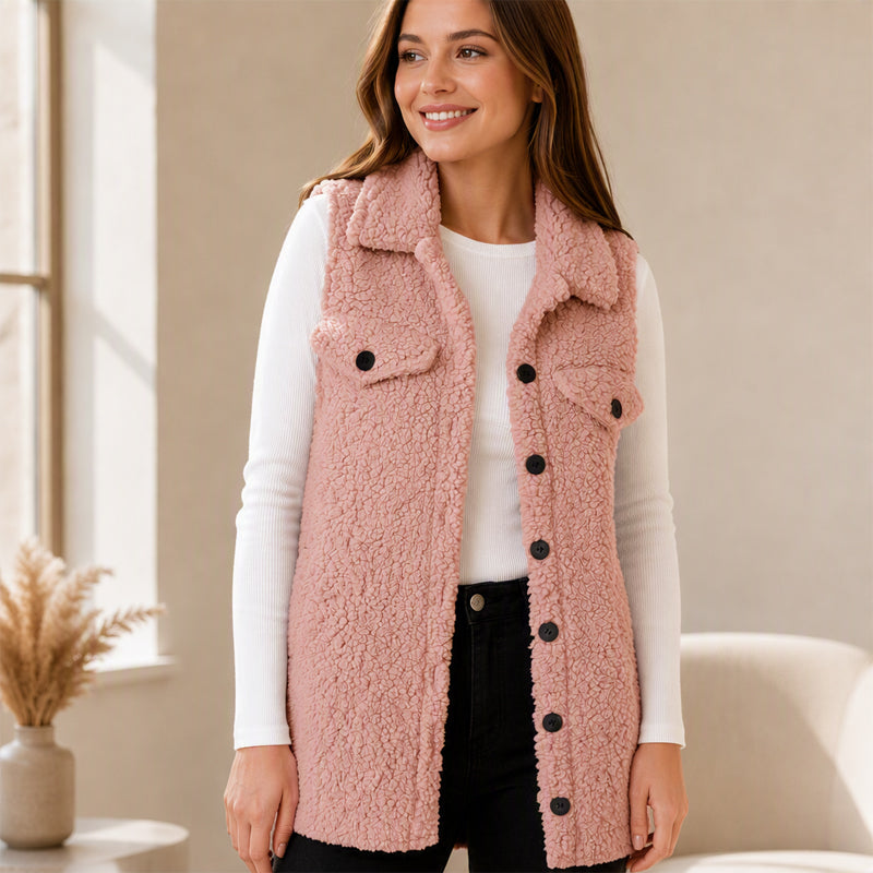 Women's Winter Cozy Lapel Collar Vest