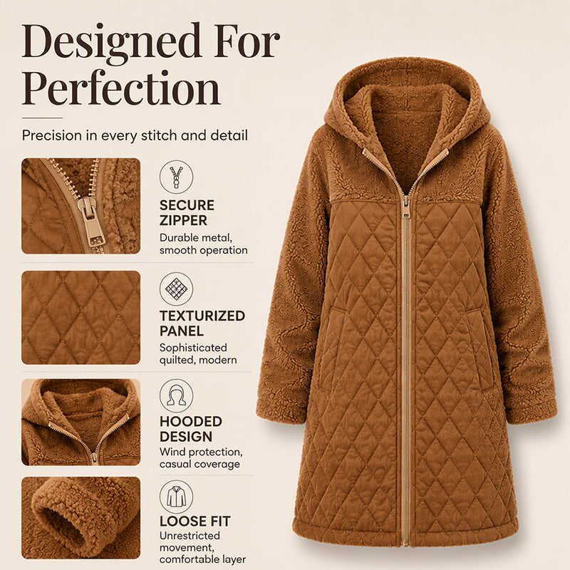 Women's Winter Loose Mid-Length Hooded Jacket
