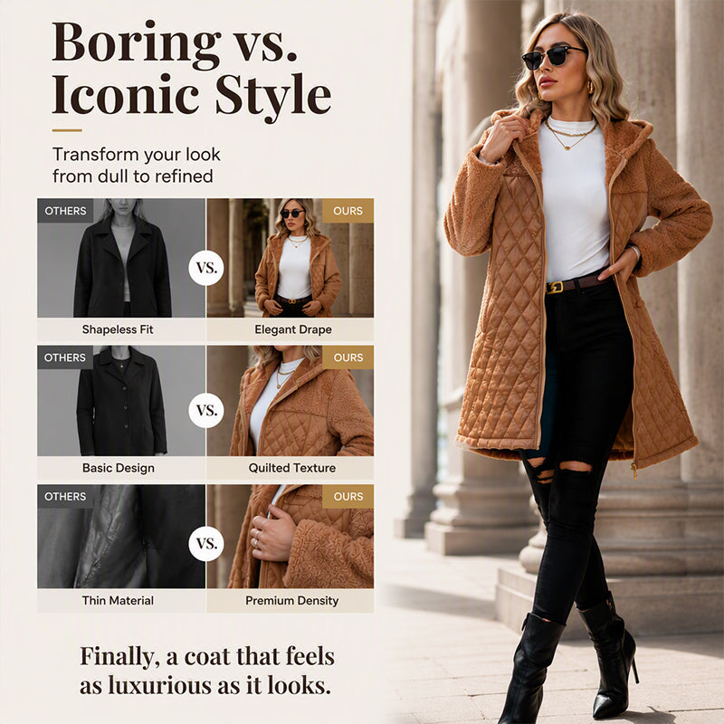 Women's Winter Loose Mid-Length Hooded Jacket
