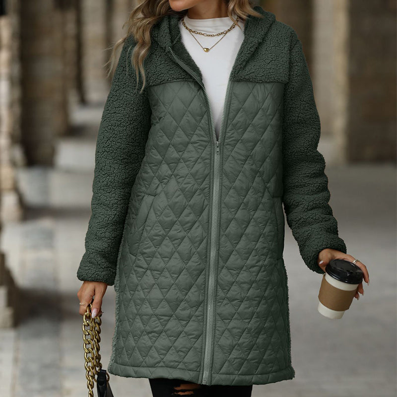 Women's Winter Loose Mid-Length Hooded Jacket