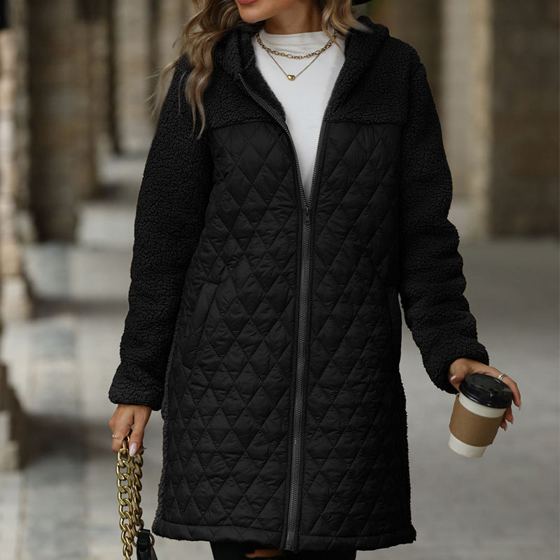 Women's Winter Loose Mid-Length Hooded Jacket