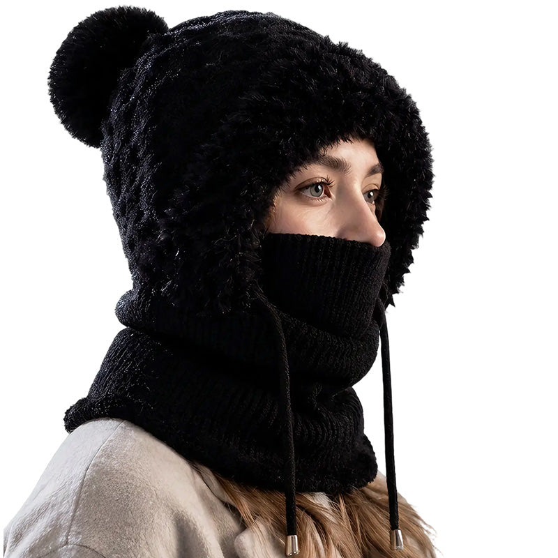 Women's Winter Cozy Integrated Knitted Hat