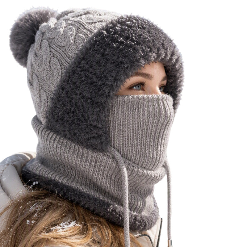 Women's Winter Cozy Integrated Knitted Hat