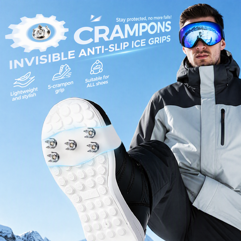 Universal 5-Tooth Ice Cleats for Shoes & Boots