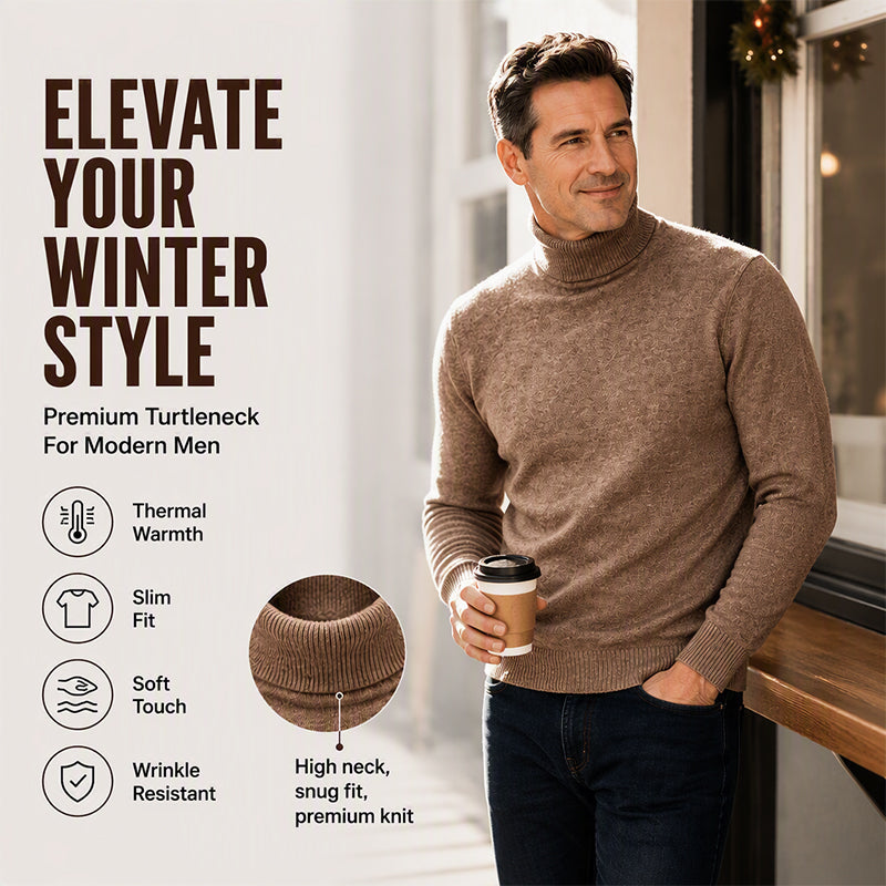 Men's Classic Slim Fit Turtleneck Sweater