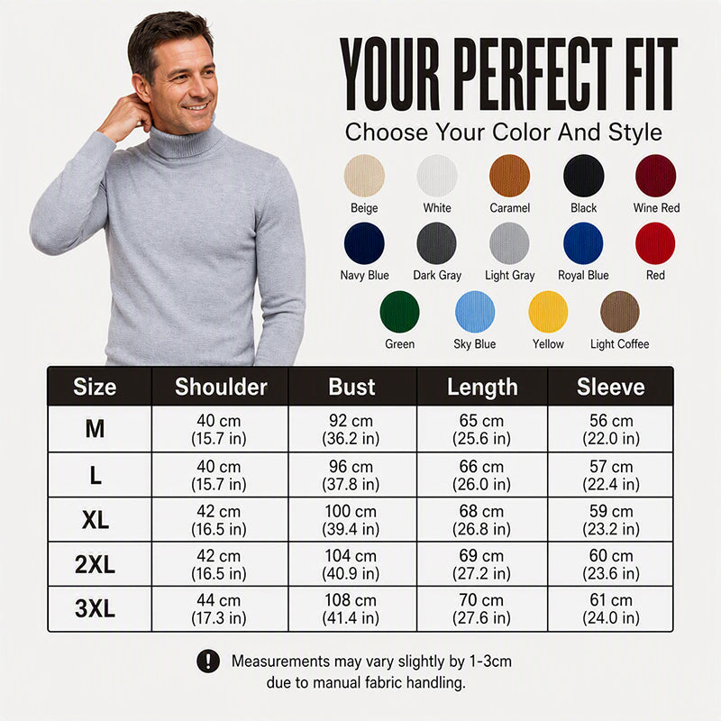 Men's Classic Slim Fit Turtleneck Sweater