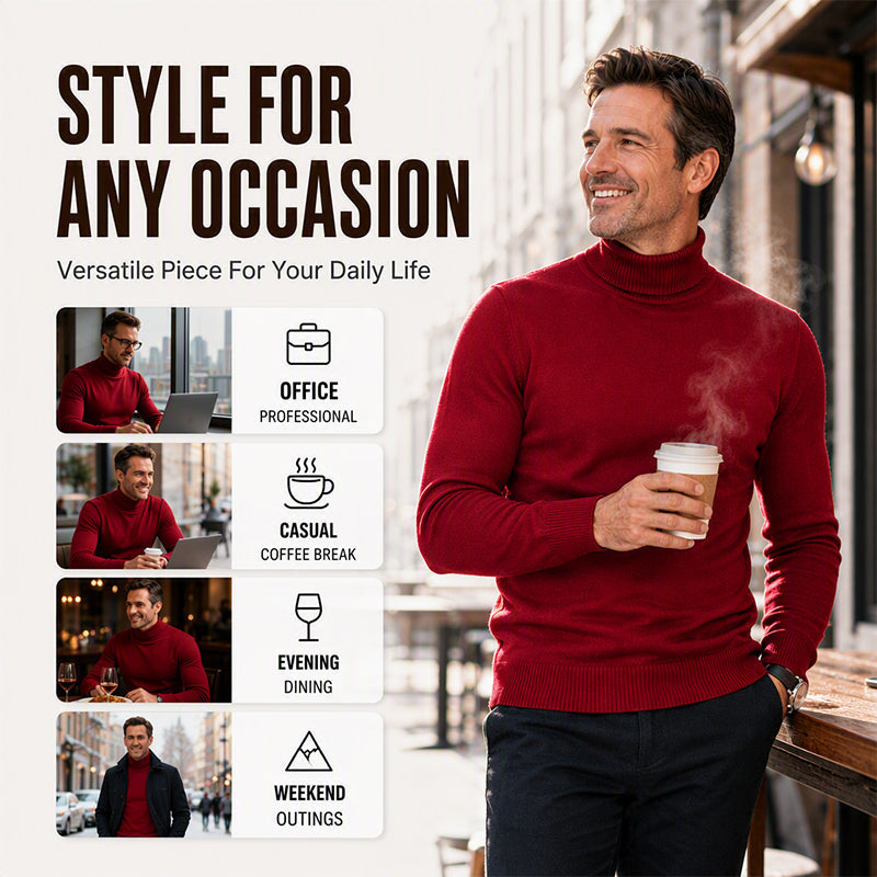 Men's Classic Slim Fit Turtleneck Sweater