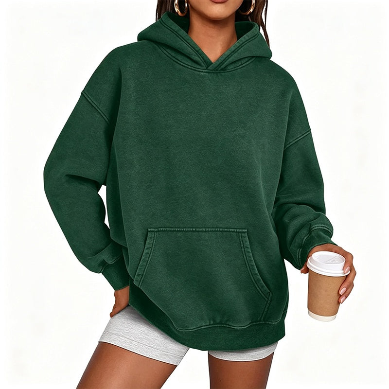 Unisex Casual Oversized Acid Wash Hoodie