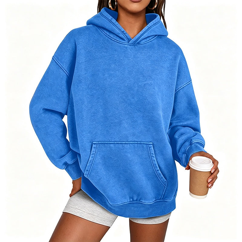 Unisex Casual Oversized Acid Wash Hoodie