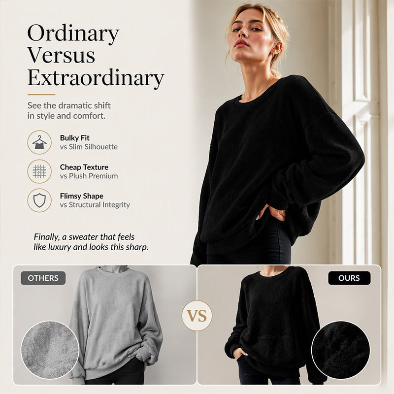 Women's Warm Plush Long Sleeve Sweatshirt