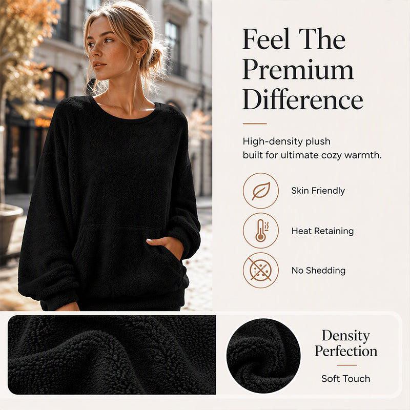 Women's Warm Plush Long Sleeve Sweatshirt