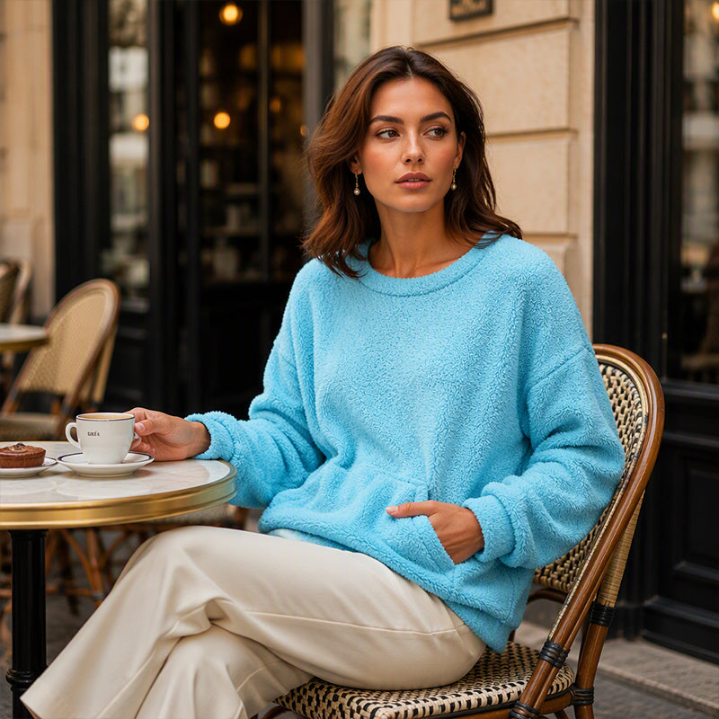 Women's Warm Plush Long Sleeve Sweatshirt
