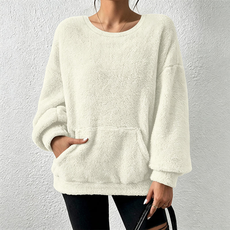 Women's Warm Plush Long Sleeve Sweatshirt