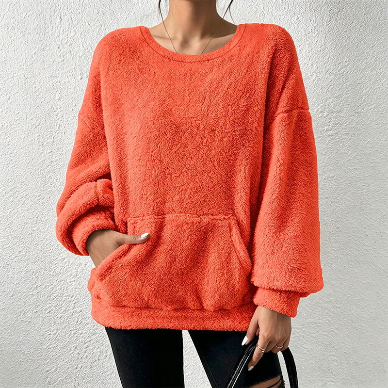 Women's Warm Plush Long Sleeve Sweatshirt