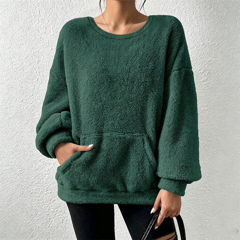 Women's Warm Plush Long Sleeve Sweatshirt