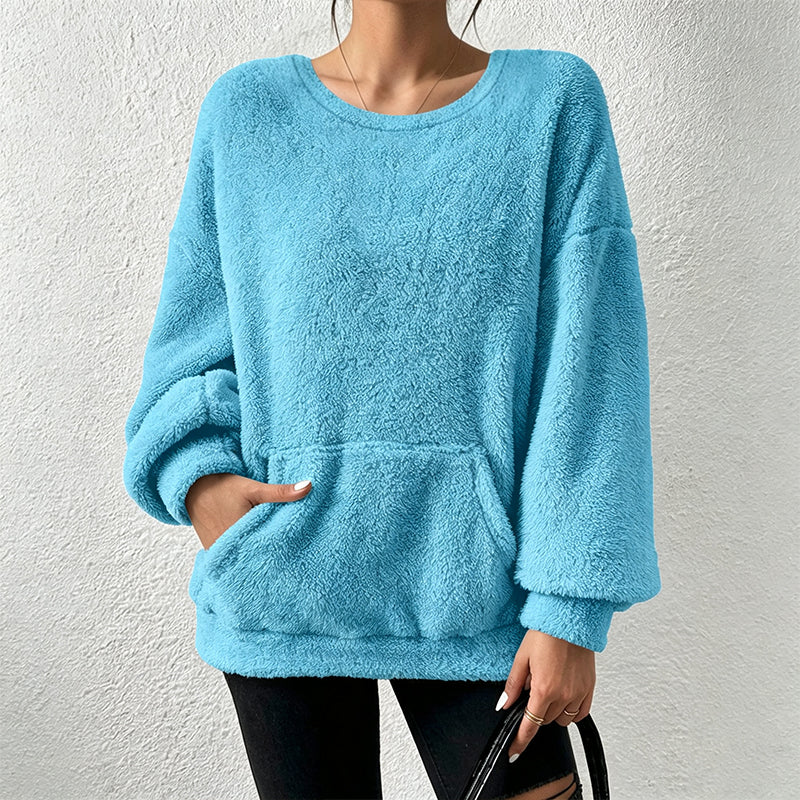 Women's Warm Plush Long Sleeve Sweatshirt