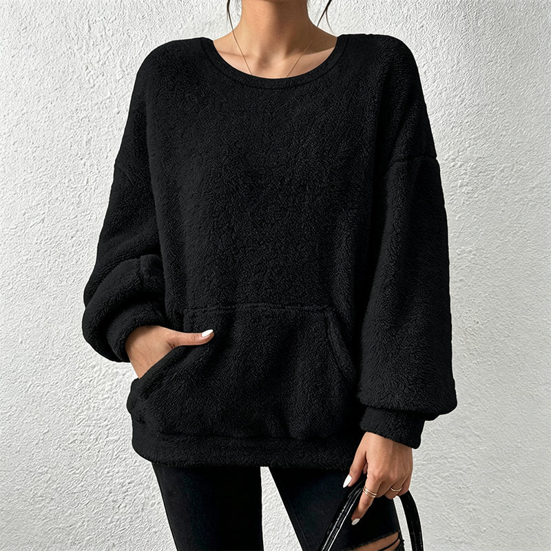 Women's Warm Plush Long Sleeve Sweatshirt
