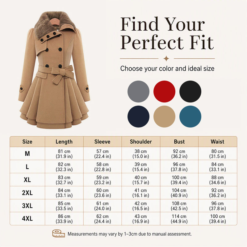 Women's Elegant Double Breasted Overcoat
