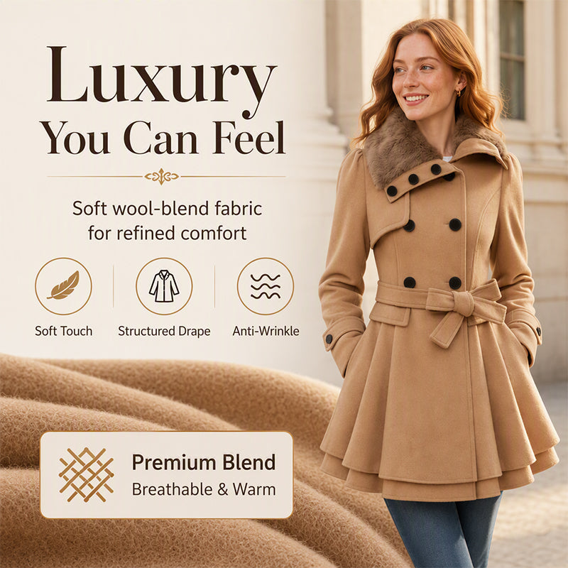 Women's Elegant Double Breasted Overcoat