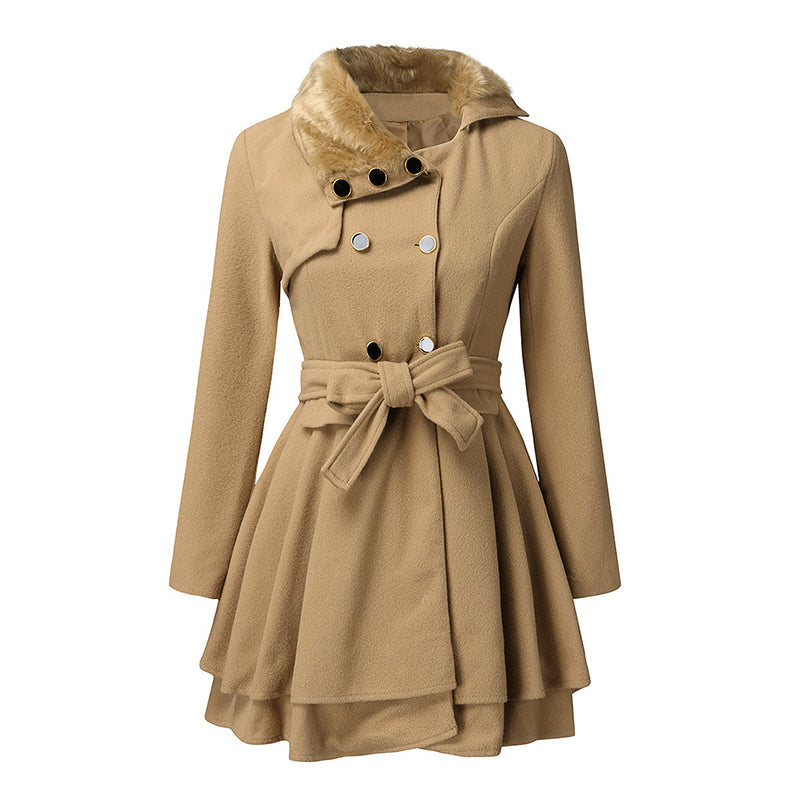 Women's Elegant Double Breasted Overcoat