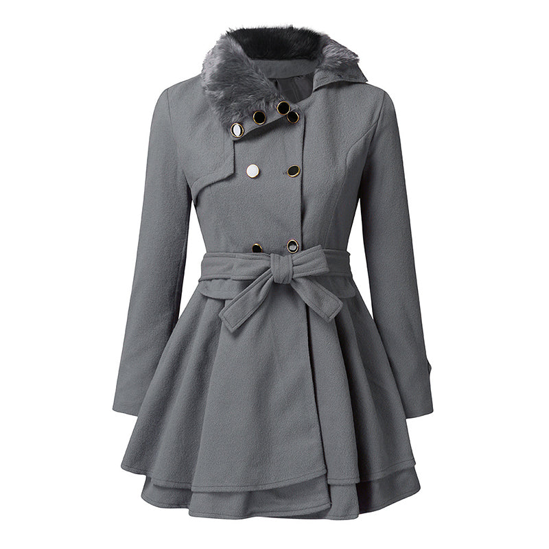 Women's Elegant Double Breasted Overcoat