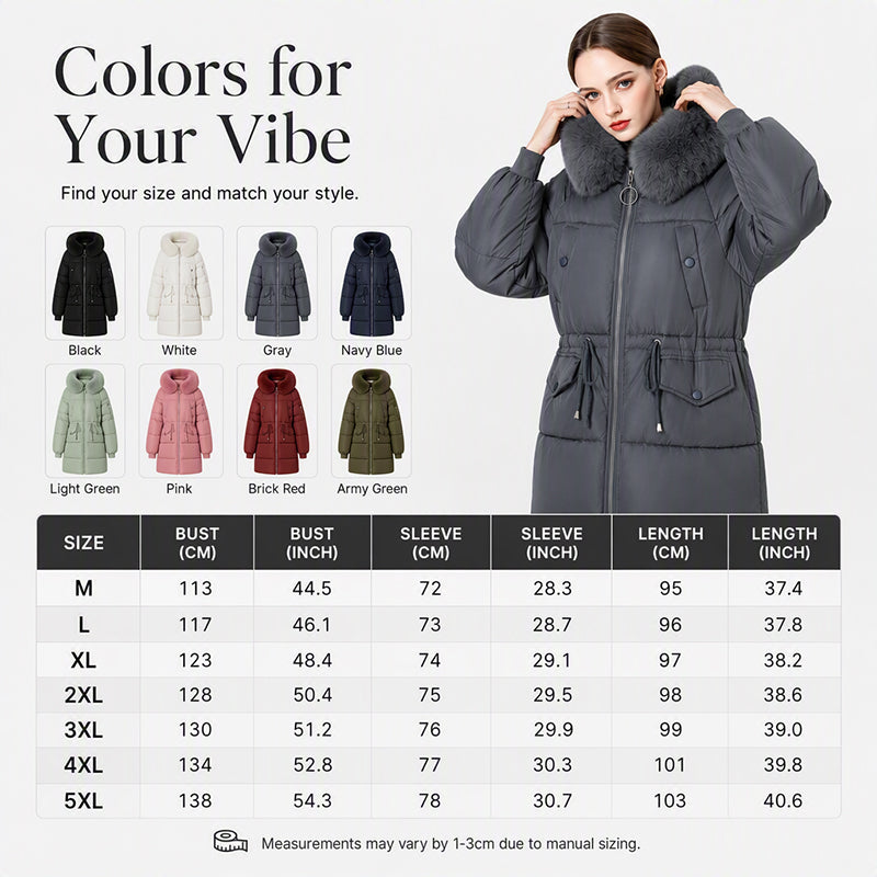 Women's Mid-Long Thickened Padded Coat