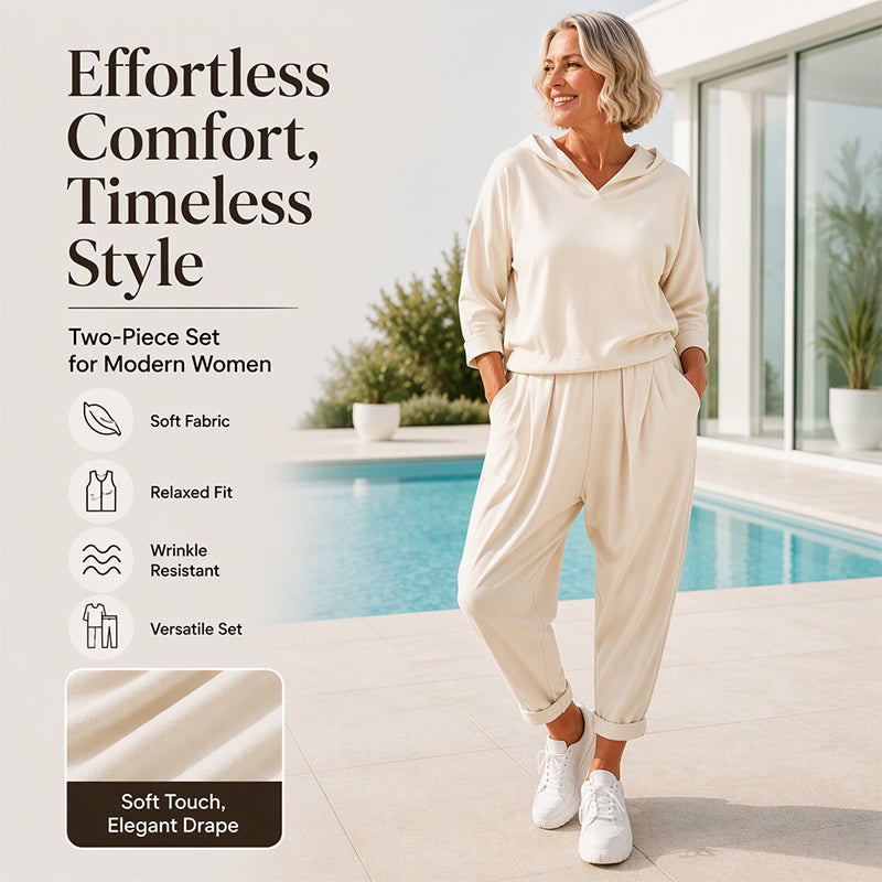 Women's Hooded Sweatshirt & Lounge Pants Set