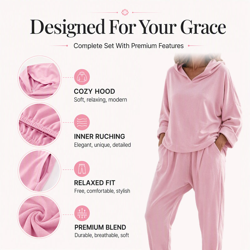 Women's Hooded Sweatshirt & Lounge Pants Set