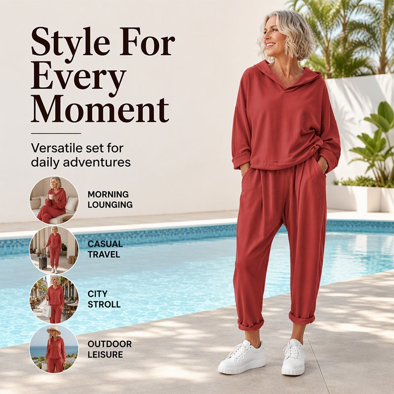 Women's Hooded Sweatshirt & Lounge Pants Set