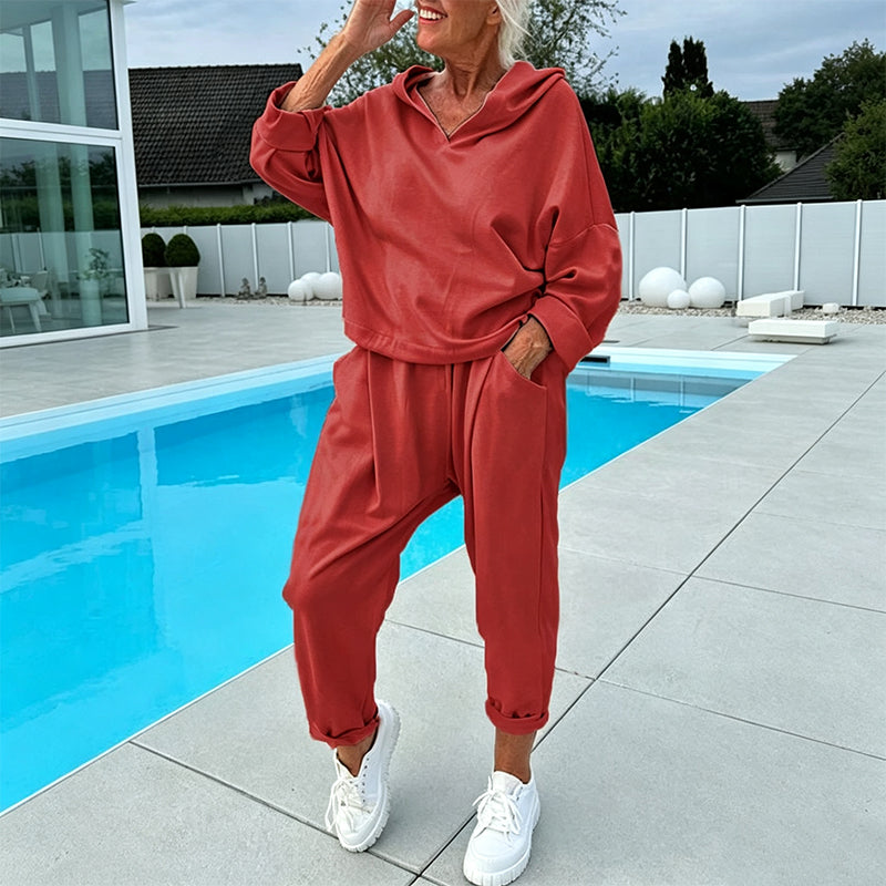 Women's Hooded Sweatshirt & Lounge Pants Set