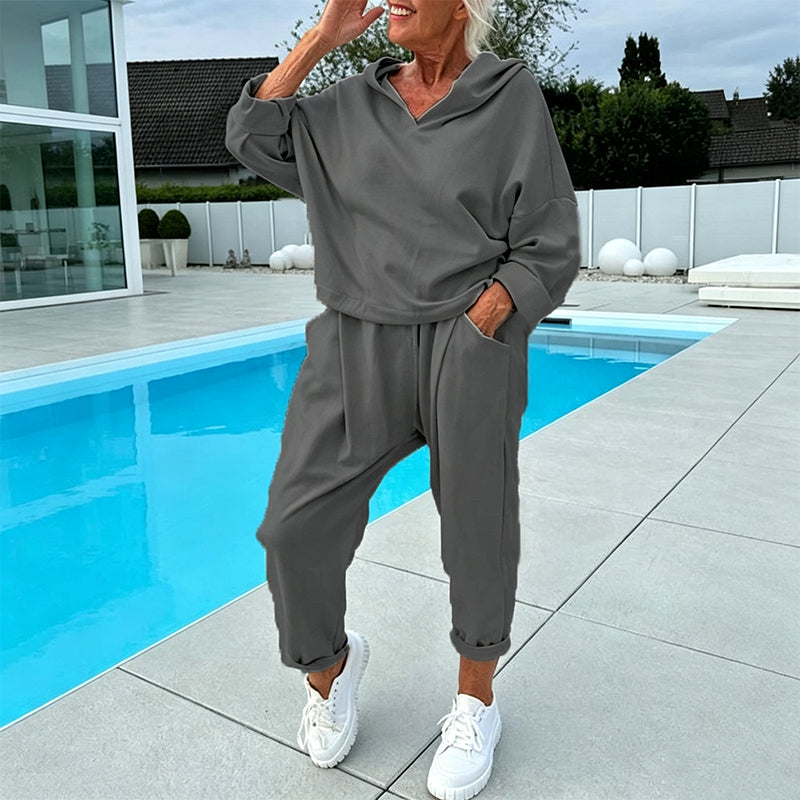 Women's Hooded Sweatshirt & Lounge Pants Set