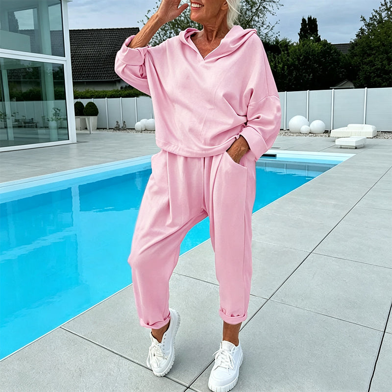 Women's Hooded Sweatshirt & Lounge Pants Set
