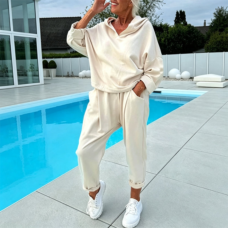 Women's Hooded Sweatshirt & Lounge Pants Set