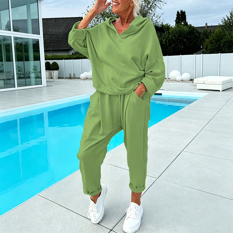 Women's Hooded Sweatshirt & Lounge Pants Set