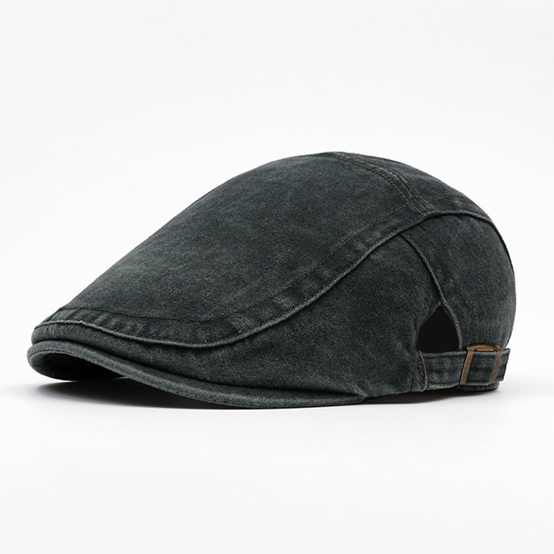 Unisex Vintage Distressed Beret Flat Cap