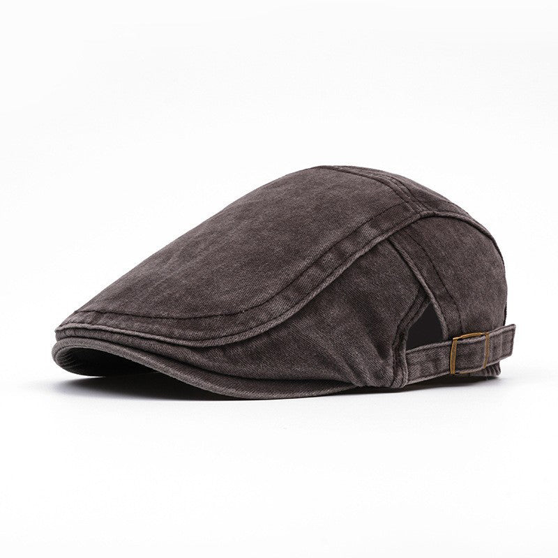 Unisex Vintage Distressed Beret Flat Cap