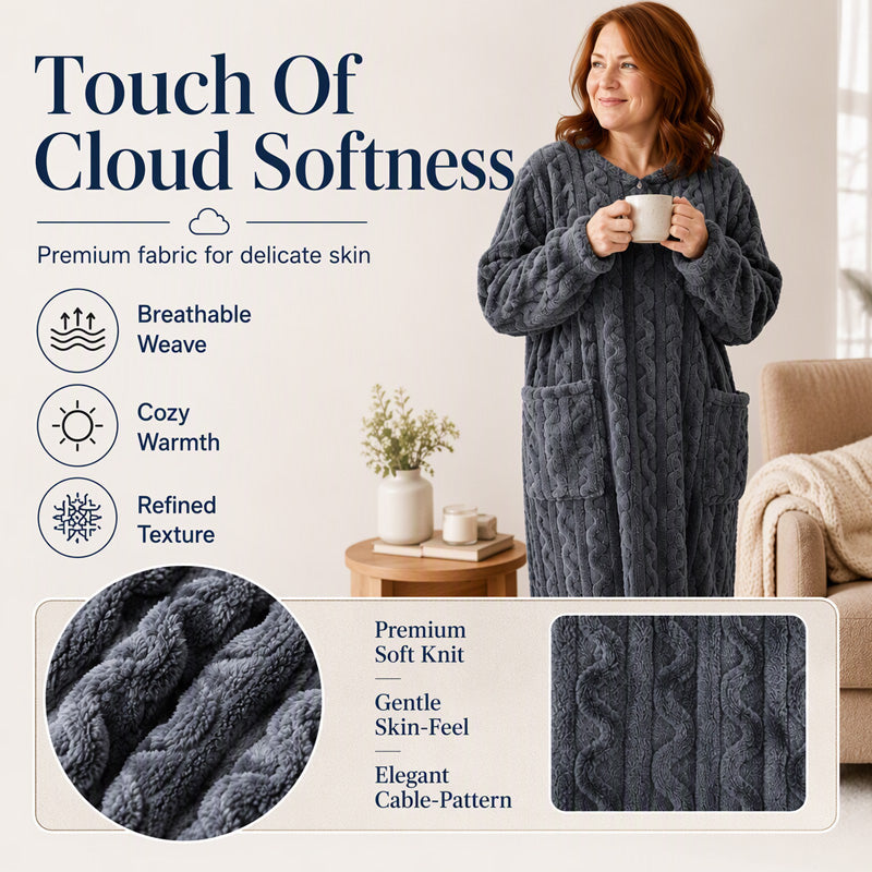 Women's Warm Plush Long Nightgown
